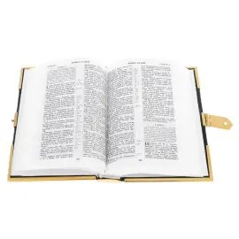 Библия "Крест" с гранатом и эмалями, Златоуст