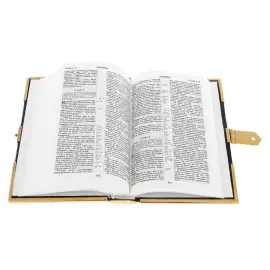 Библия "Крест" с гранатом и эмалями, Златоуст