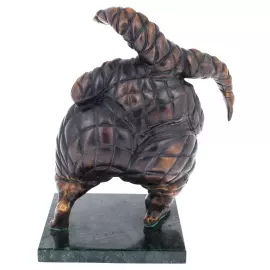 Author's bronze sculpture "Harlequin with accordion"