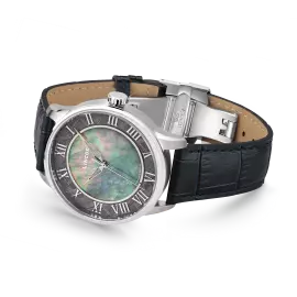 Наручные механические часы Lincor 4097 "Cosmos Метеорит" с автоподзаводом, с синим ремешком