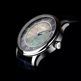 Наручные механические часы Lincor 4097 "Cosmos Метеорит" с автоподзаводом, с синим ремешком