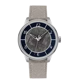 Наручные механические часы Lincor 4097 "Cosmos Метеорит" с автоподзаводом, с бежевым ремешком