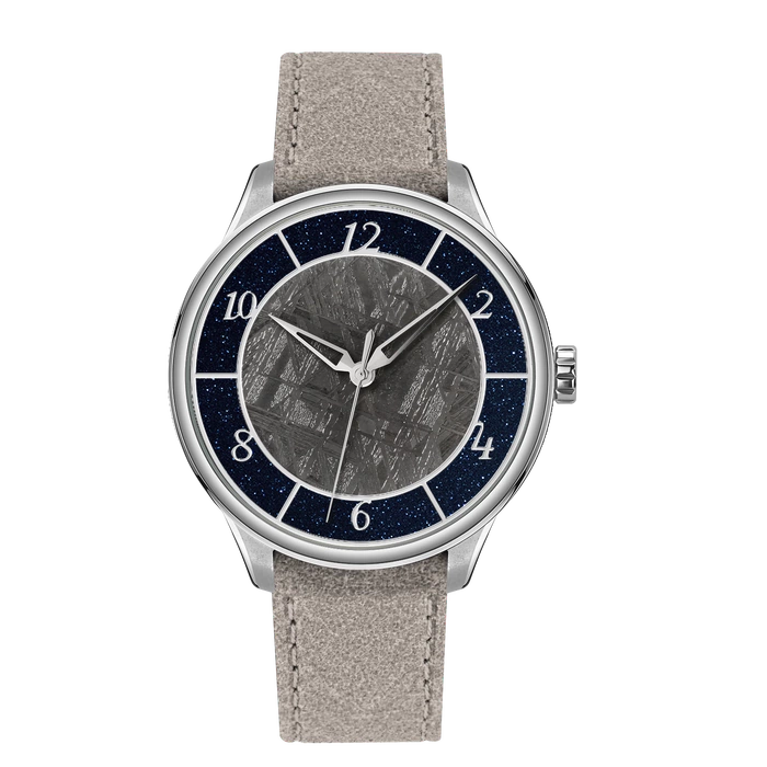 Lincor 4097 "Cosmos Meteorite" self-winding Mechanical Watch with beige strap