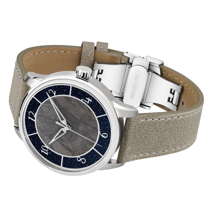 Lincor 4097 "Cosmos Meteorite" self-winding Mechanical Watch with beige strap