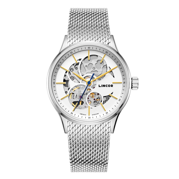 Lincor 4119 Self-winding Mechanical Wristwatch, Silver