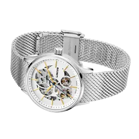 Наручные механические часы Lincor 4119 с автоподзаводом, серебристые