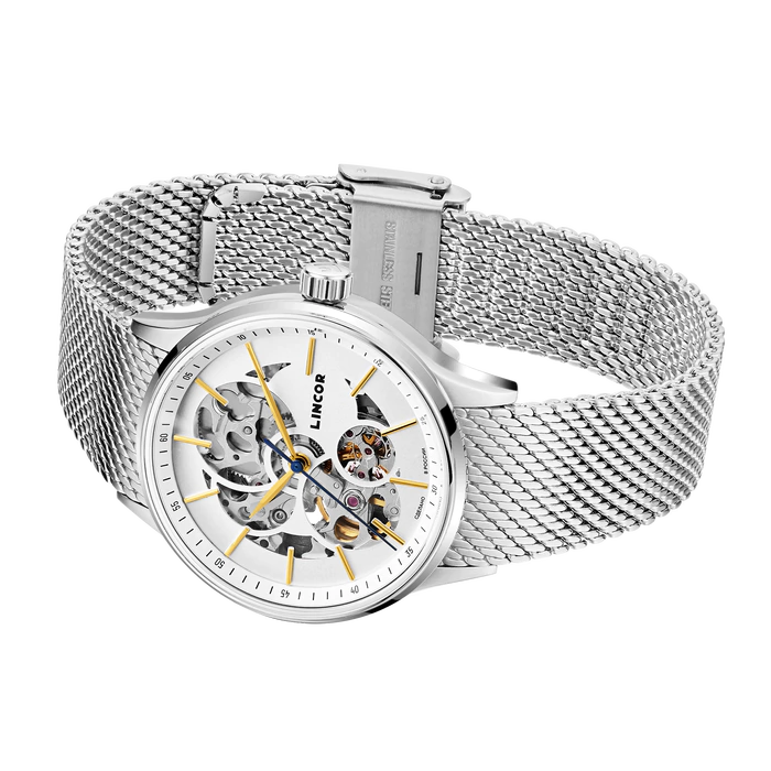 Lincor 4119 Self-winding Mechanical Wristwatch, Silver