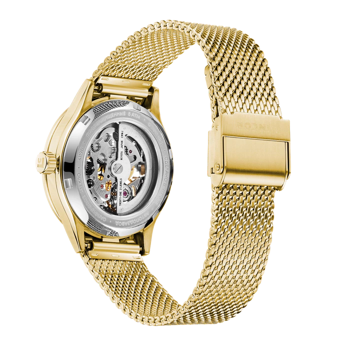 Lincor 4119 Self-winding Mechanical Wristwatch, golden blue