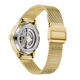 Наручные механические часы Lincor 4119 с автоподзаводом, золотисто-красные