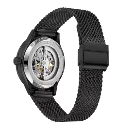 Наручные механические часы Lincor 4119 с автоподзаводом, серебристо-черные