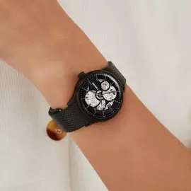 Наручные механические часы Lincor 4119 с автоподзаводом, серебристо-черные