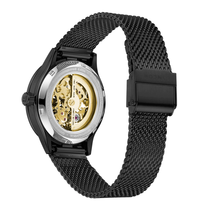 Lincor 4119 Self-winding Mechanical Wristwatch, gold and Black