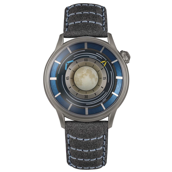 Lincor "Cosmos Lunokhod" Self-winding Mechanical Watch, blue with grey strap