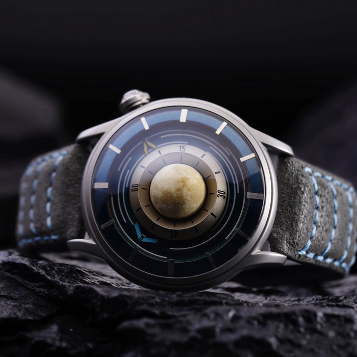 Lincor "Cosmos Lunokhod" Self-winding Mechanical Watch, blue with grey strap