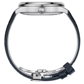 Наручные механические часы Lincor "ART Соло" с автоподзаводом, серебристо-синие с синим ремешком