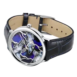 Наручные кварцевые часы Lincor "ART Эмили 8227" серебристо-синие