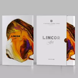 Наручные кварцевые часы Lincor "ART Эмили 8229" серебристые с черным ремешком