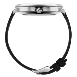 Наручные кварцевые часы Lincor "ART Традиции - Февраль" серебристые с черным ремешком