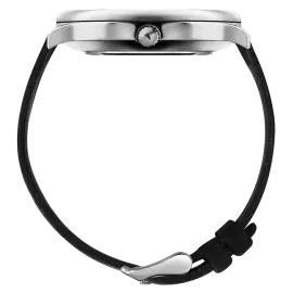 Наручные кварцевые часы Lincor "ART Традиции - Сентябрь" серебристые с черным ремешком