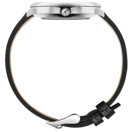 Наручные кварцевые часы Lincor "ART Знаки зодиака - Близнецы" серебристые с черным ремешком