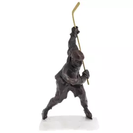 Бронзовая статуэтка "Хоккеист"