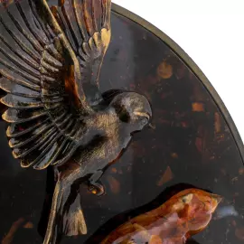 Панно-светильник из янтаря "Птицы"