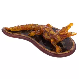 Crocodile Amber Sculpture