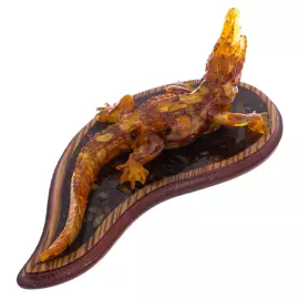 Crocodile Amber Sculpture