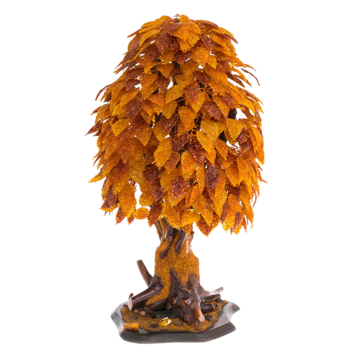 Souvenir made of amber "Golden tree" large