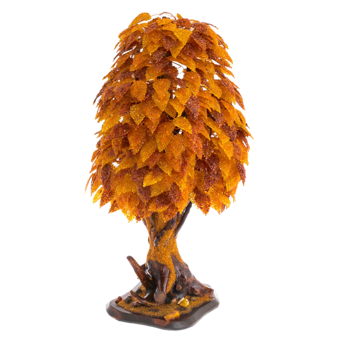 Souvenir made of amber "Golden tree" large