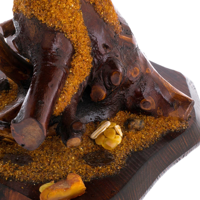 Souvenir made of amber "Golden tree" large