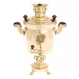 Samovar combined "Coat of Arms of the Russian Federation" gold