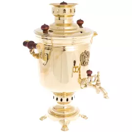 Samovar combined "Coat of Arms of the Russian Federation" gold