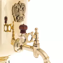 Samovar combined "Coat of Arms of the Russian Federation" gold