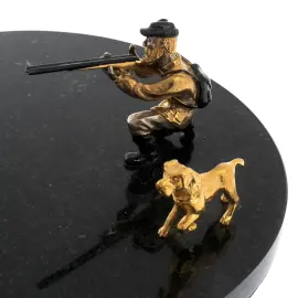 Нож сувенирный "Охота на уток" на подставке, Златоуст