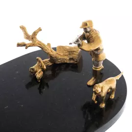 Набор охотничий на подставке "Охота на архара" на 2 персоны, Златоуст
