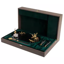 Набор охотничий на подставке "Охота на архара" на 2 персоны, Златоуст