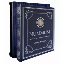 Альбом для монет в кожаном переплете "NUMMUM" синий