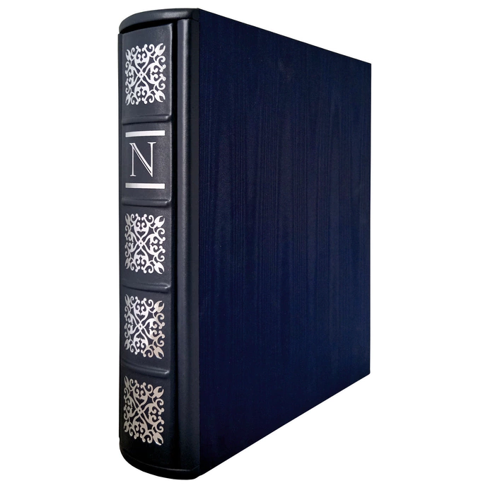 Leather-bound coin album "NUMMUM" blue
