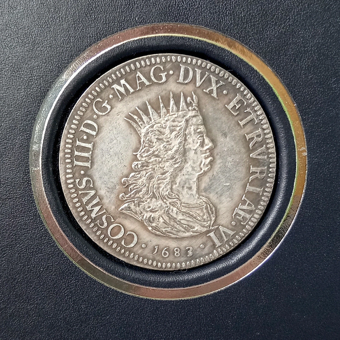 Leather-bound coin album "NUMMUM" blue