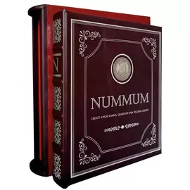 Альбом для монет в кожаном переплете "NUMMUM" красный