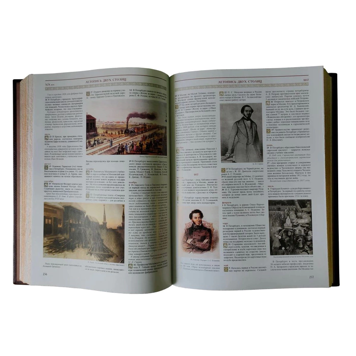 Leather-bound book "Chronicle of two Capitals"