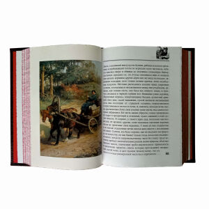 Книга в кожаном переплете "Мертвые души" коричневый