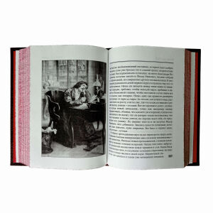 Книга в кожаном переплете "Мертвые души" коричневый