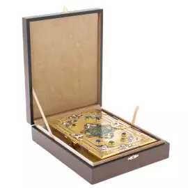 Коран с малахитом и лазуритом "Откровение" на арабском языке, Златоуст