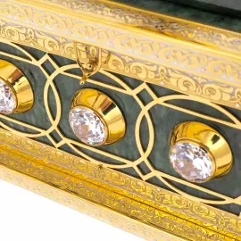 Ларец нефритовый "Легенда" с горным хрусталем, Златоуст