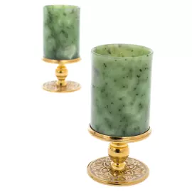 Набор водочный из нефрита "Императорский" на 3 персоны, Златоуст