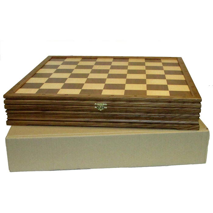 Checkers made of black walnut "Evil spirits" on an oak board
