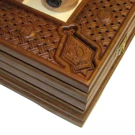 Шахматы коллекционные "Футбол - Динамо" на дубовой доске