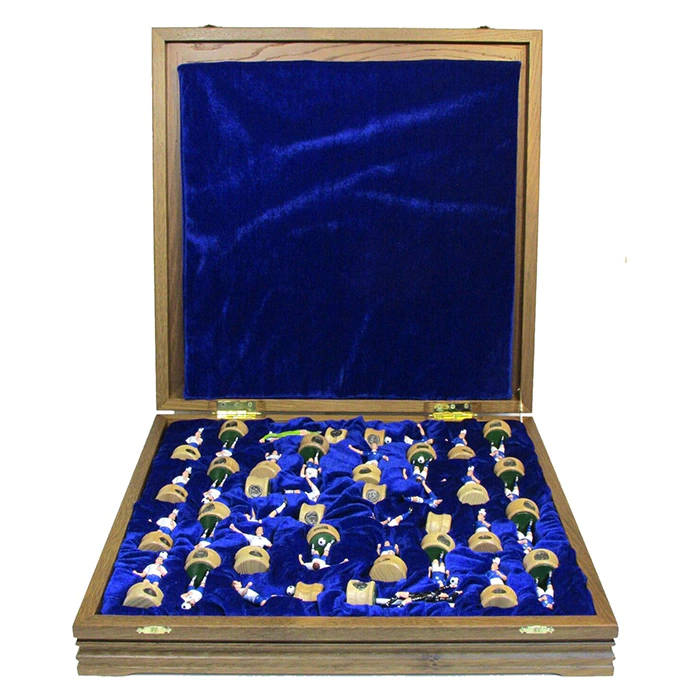Collectible chess set "Football - Dynamo" on an oak board
